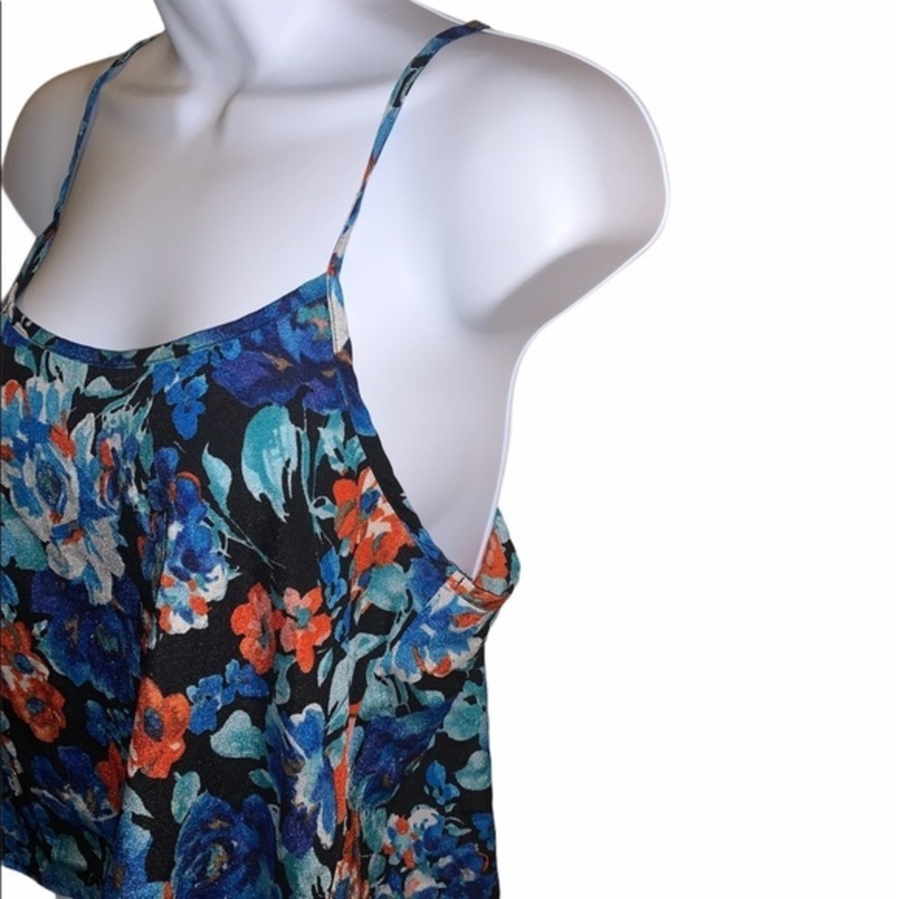Papya floral spaghetti strap top size Small
